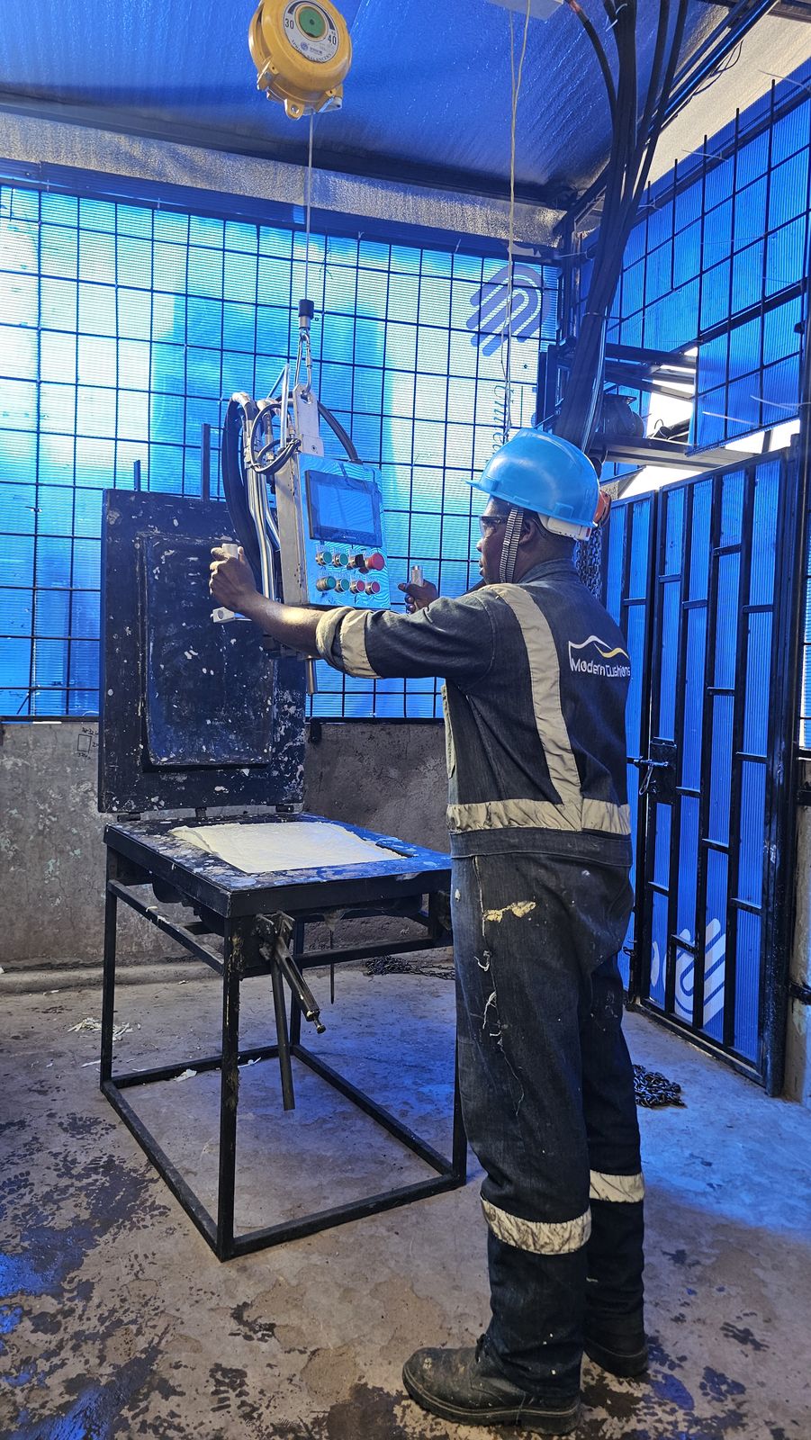 Foam poured in-house at the Industrial Area workshop